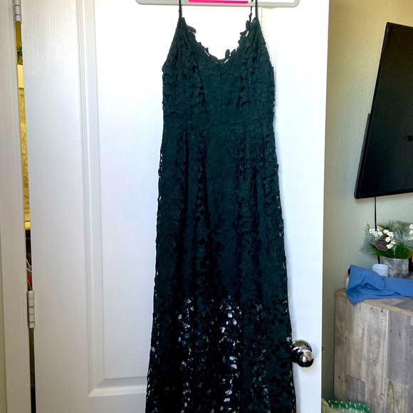 ASTR the Label Green Midi Lace Dress - Picture 1 of 8